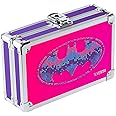 Vaultz Small Lock Box - 8.5 x 5 x 2.5 Inch Mini Safe with Key Lock to Store Supplies, Money and Medicine - Batman, Pink