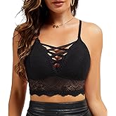 Zeecaro Lace Bras for Women Lace Bralette for Women V Neck Sexy Bra Sexy Tops Crop Tops
