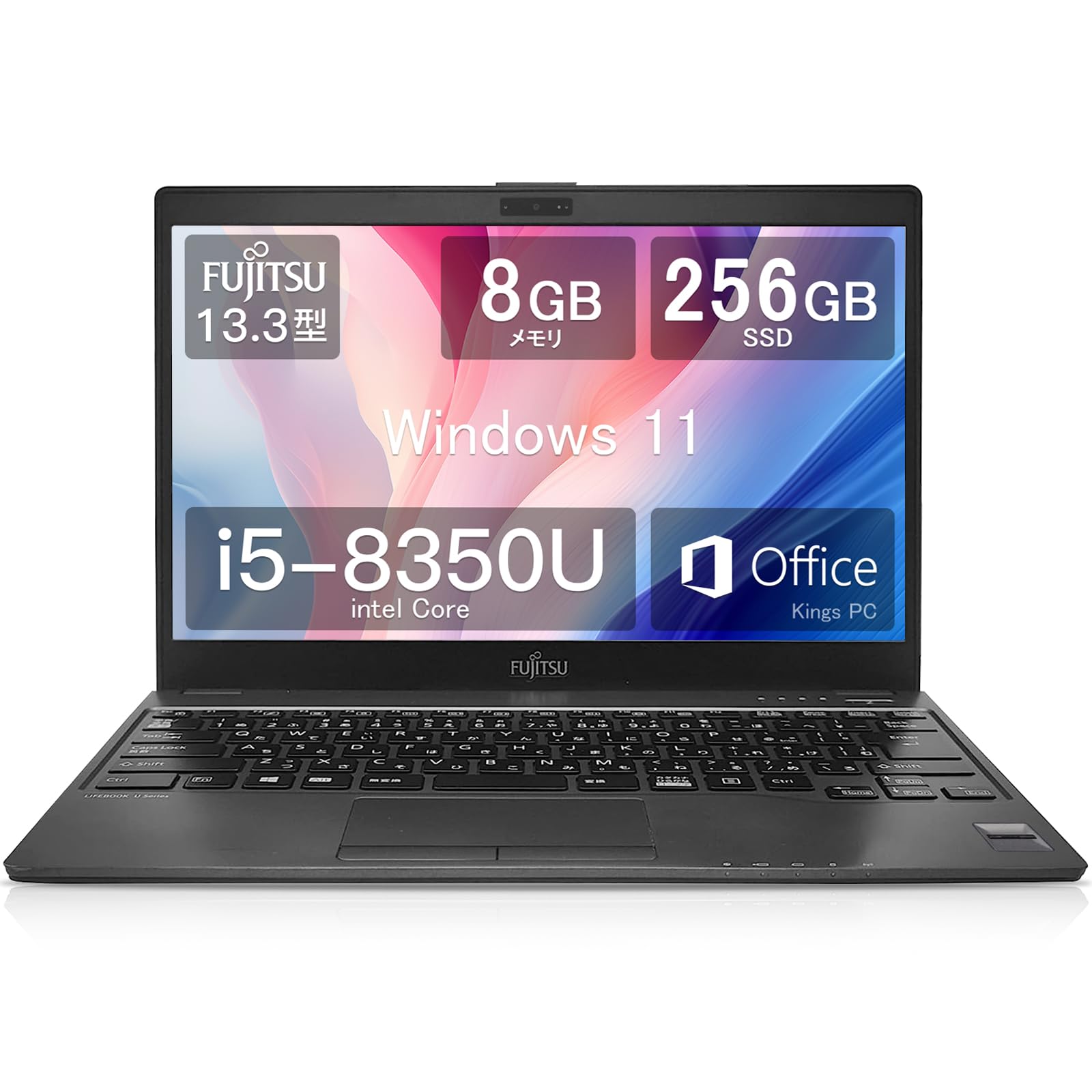 Fujitsu Laptop FUJITSU LIFEBOOK U938 Intel Core i5-8350U (1.7 GHz) / SSD / Windows 11 office / Thin / Capacity/ Chromebook FHD 1920 x 1080 / 13.3 inch Fingerprint Authentication / HDMI / Web Camera /