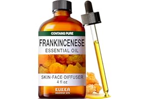 KUKKA ESSENTIAL OILS Kukka Frankincense Essential Oil for Face & Skin - 4 Fl Oz - Frankincense Oil Made from Ethiopia Resin - A Holy & Woody Scent for Body Comfort, Aromatherapy, DIY Soap Making Scents