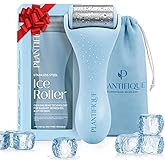 PLANTIFIQUE Facial Ice Roller - Puffiness Cryotherapy Skin Care Massage Tool - Stainless Steel Roller for Men & Women - Metal Massager for Face, Eyes and Body