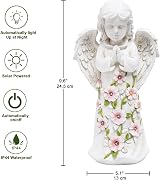 Goodeco Angel Garden Ornament Solar Fairy Statue Yard Decor Gift view 4