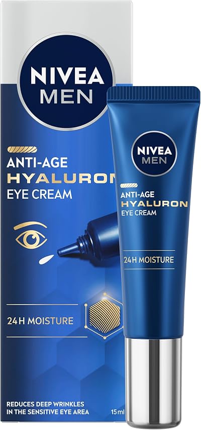 NIVEA MEN Anti-Age Hyaluron Eye Cream 15ml Hyaluronic Acid Eye Moisturiser