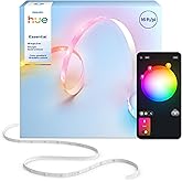 Hue Essential 5-Meter LED Strip Light, RGBIC, Vibrant Color and Ambiance, Flexible Indoor Lighting, Easy Installation, App and Voice Control, Compatible with Alexa, Google Assistant, and Apple Home