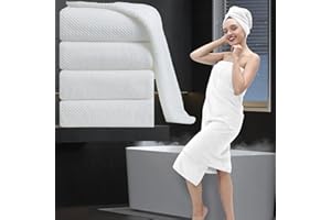 MAGGEA Extra Large Bath Towel Set of 4 (35"x70"),Oversized Bath Sheet Super Soft Highly Absorbent Jumbo Bathroom Towel Set Microfibers Quick Dry Shower Towel for Hotel,Bathroom,Guest,Spa,Gym (White)