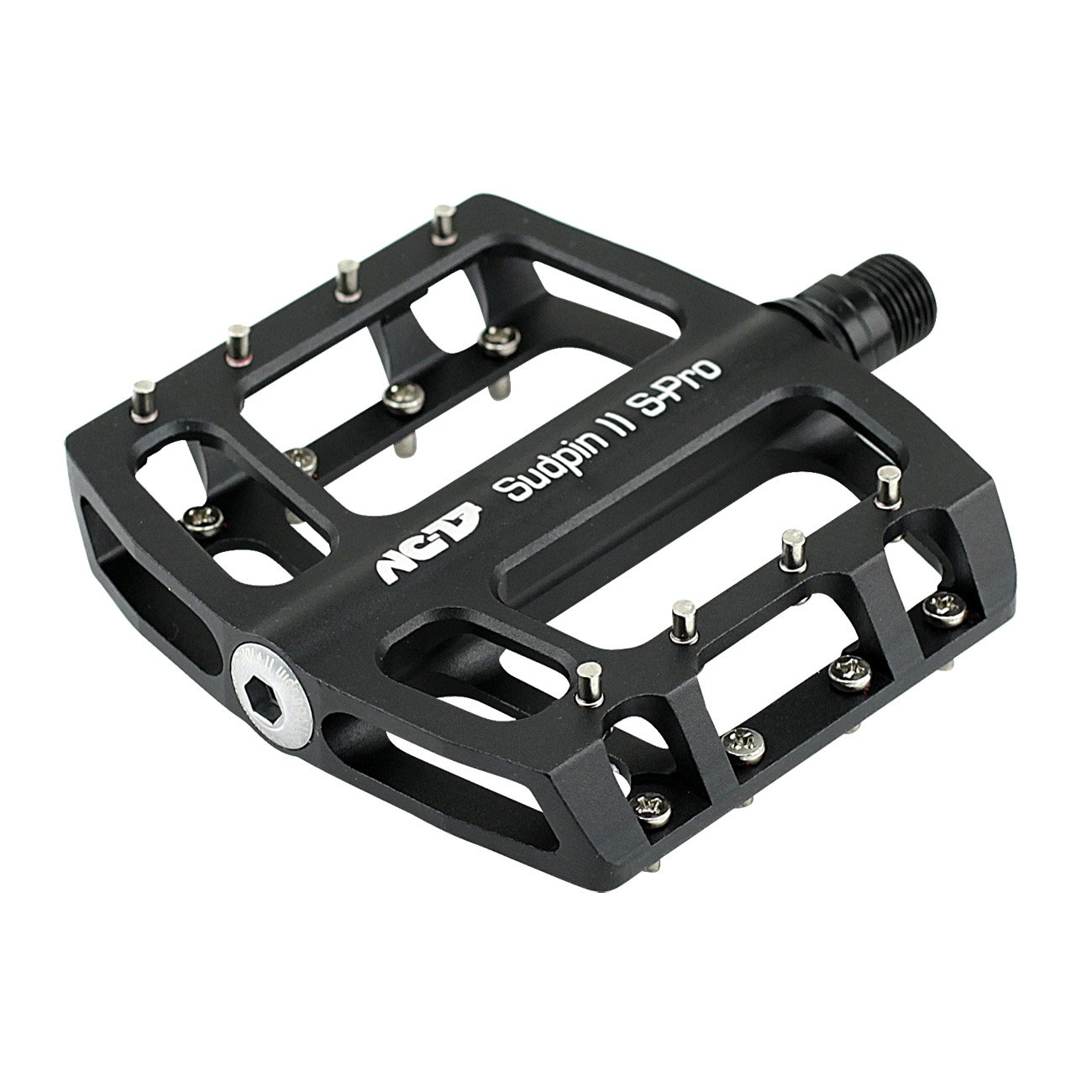 NC-17 Parent Title, Unisex, Sudpin II S-Pro CNC Plattform Pedale/Fahrrad Pedale MTB/Mountainbike Pedal/BMX Pedal / 12mm Bushing und Kugellager/Cr-Mo Achse/Farbe Schwarz, black, One Size