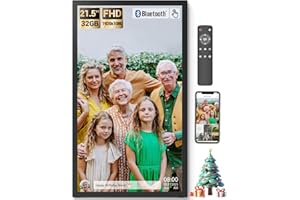 BSIMB Large Digital Picture Frame 21.5 Inch, Touchscreen 1920x1080 FHD WiFi Digital Photo Frame Electronic 32GB Remote Control, Share Pictures/Videos via App/USB/SD Easy Setup Gifts for Mom, Black