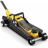 VEVOR 2.5 Ton Low Profile Heavy-Duty Steel Racing Floor Jack | with Single Piston Lift Pump, for Family Cars, Trucks, SUVS, etc, Lifting Range 3.35"-14.96", Conform to CE, UKCA, ASME