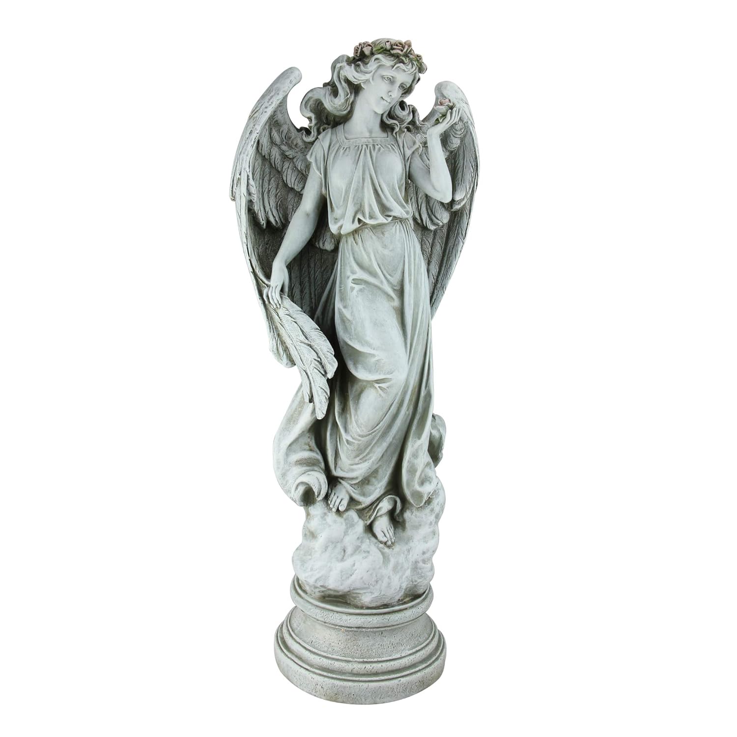 Best Roman Josephs Studio Inspirational Angel Bird Feeder Outdoor Garden Statue,