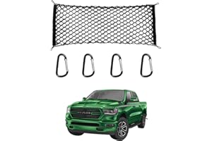 AUYNEAS for Dodge Ram 1500 Envelope Style Truck Bed Cargo Net - Fits 2013-2024 2025 2026 Ram 1500 Accessories Cargo Net for Pickup Truck Bed - Heavy Duty Carabiners