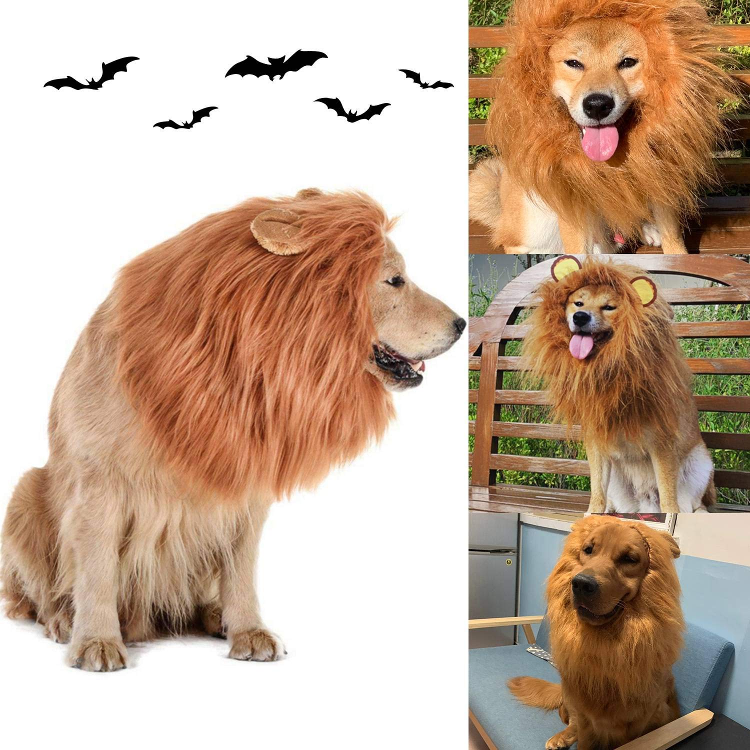 Costumes Pet Large Dog Cat Funny Animal Cosplay Lion Mane Wig Fancy Dress Costume Pet Supplies Dog Supplies