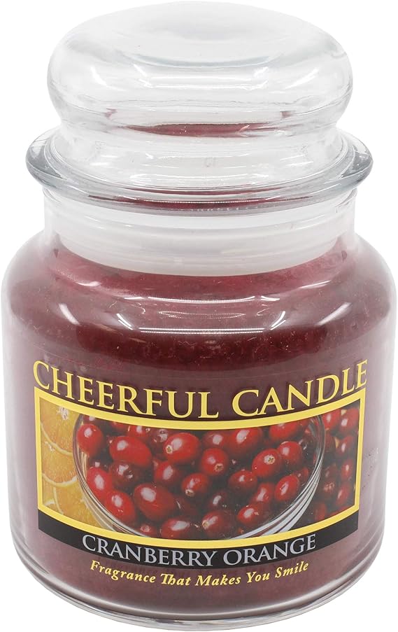 A Cheerful Giver Cranberry Orange Jar Candle, 16Ounce