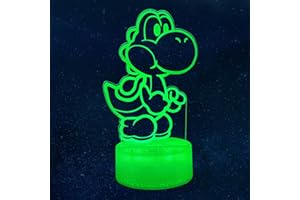 Nazano Yoshi Night Light 16 Colors Desk Table Lamp Decor, Smart Touch & Remote Controller Mario Yoshi Night Light for Kids' Room Decoration Holiday Gifts,Birthday Atmosphere Light