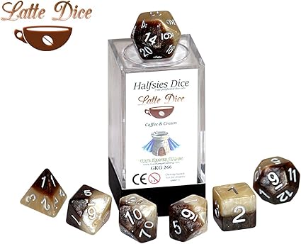 Amazon ゲート キーパー ゲーム Gate Keeper Games Latte Halfsies Dice 7 Die Polyhedral Dice Set Coffee Cream Gkg266 並行輸入品 ダイス サイコロ おもちゃ