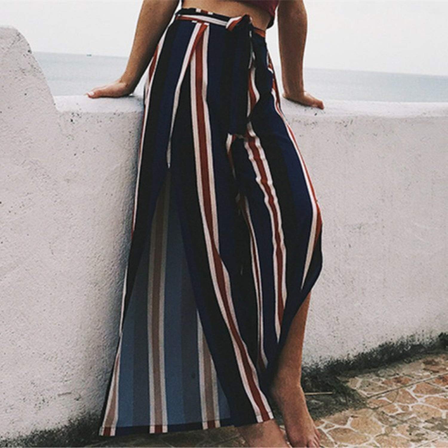 wide split leg pants