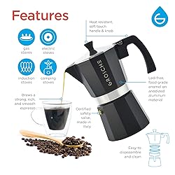 GROSCHE Milano Stovetop Espresso Maker Moka Pot 9