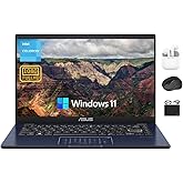 ASUS 14” FHD Portable Go Laptop 2024 Flagship, Dual-Core Intel Celeron N4500 Processor, 4GB RAM, 128GB Storage (64GB eMMC+64GB SD), WiFi, 720P Webcam, 10+ Hrs Battery, Windows 11S +HubxcelAccessory