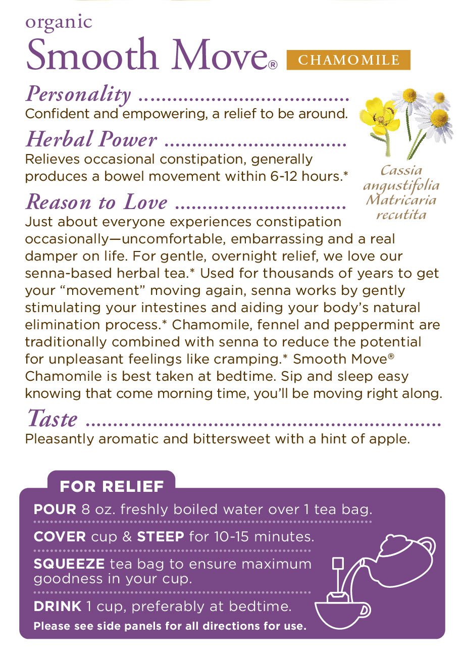 Traditional Medicinals Organic Smooth Move Chamomile 16 Ct: Health & Personal Care