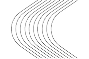 CHUANCI 10PCS Precision Curved Body Piercing Needles Sterilized Surgical Stainless Steel Body Piercing Needles 20G/18G/16G/14G Choosable