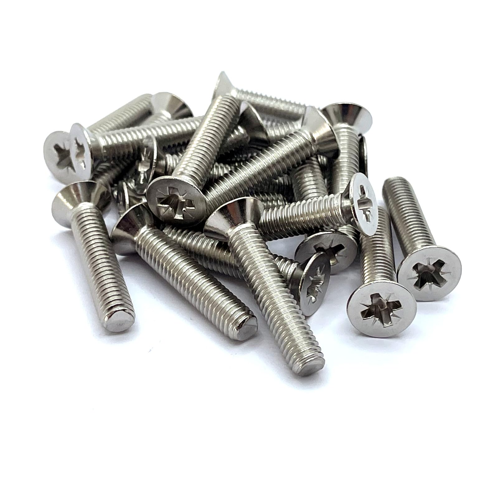 M6 x 30mm Countersunk Machine Screw DIN965 - A4 (316) Stainless Steel (Pack of 20)