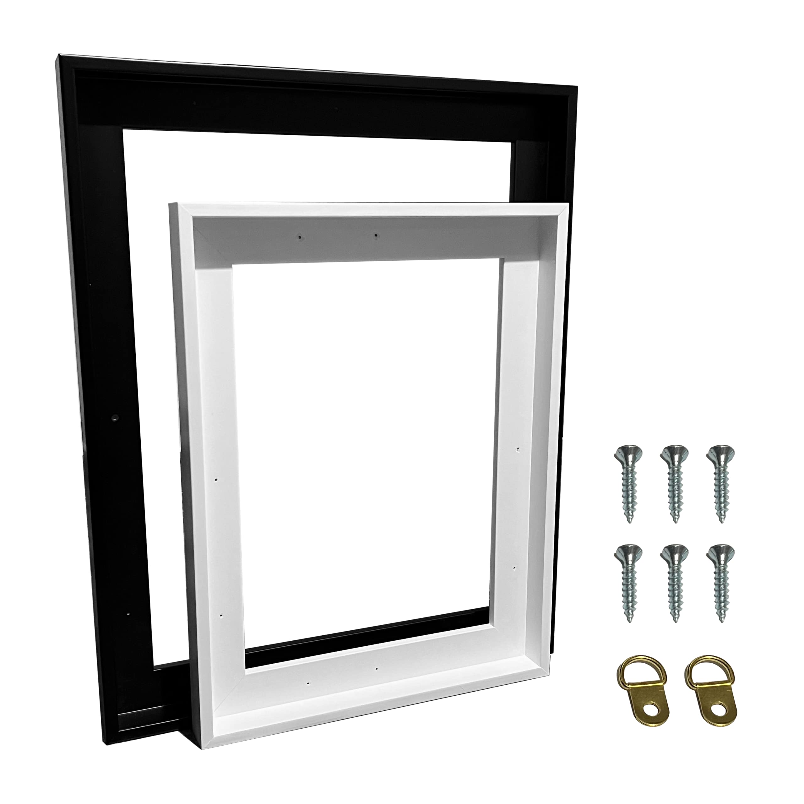 Artnova Floating Frame for Canvas for 24 x 30cm (White) Premium Wooden Frame with Mounting Kit Included – Durable Pine Wood Photo Wall Display Art Frame – Elegant and Modern Design