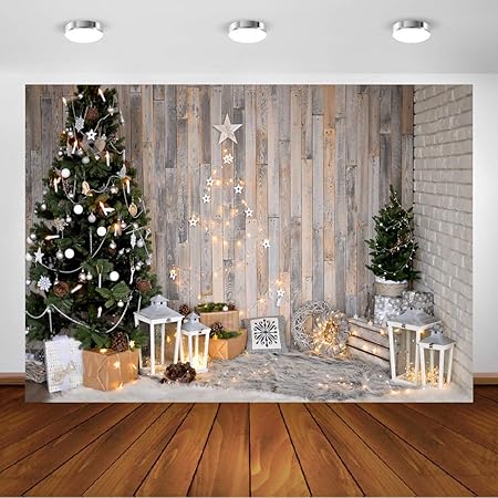 Amazon Aperturee クリスマス素朴な木製屋内背景 7x5フィート クリスマスツリー ビンテージ 木製写真背景 誕生日 冬 子供 新生児 赤ちゃんポートレート フォトスタジオ ブース 写真撮影 写真家 小道具 バックペーパー 背景布 通販