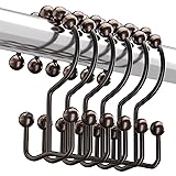 Titanker Shower Curtain Hooks Rings, Rust-Resistant