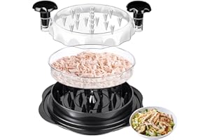 JOPPLIM Chicken Breast Shredder, Chicken Shredder Tool Twist Large, Meat Shredder Tool Twist with Separate Plate, Non-Slip Bottom, Ergonomic Handle, BPA free, Suitable for all kinds of Cooked Meat and Salad