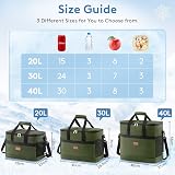 Lifewit Cooler Bag 60 Cans Collapsible Insulated Large Lunch Green view 2