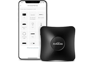 BroadLink IR/RF Smart Home Hub-WiFi IR/RF Blaster for Home Automation, TV, Curtain, Shades Remote, Smart AC Controller, Works with Alexa, Google Assistant, IFTTT (RM4 pro)