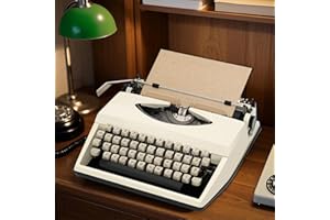 MGXHSHIX Manual Typewriter,Traditional Portable Vintage Typewriters That Have Been Thoroughly Restored by Craftsmen, Type Writer, Maquina De Escribir,Type Writer Manual - White