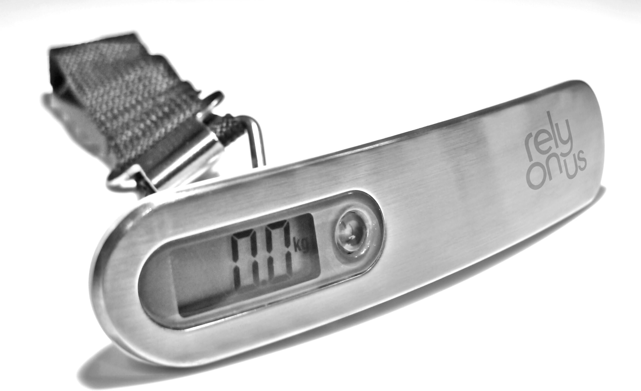 Digital Luggage Scale. 110 Lb Capacity. 100% Satisfaction Guarantee. For Travel, Home, Camping, Boating and Leisure Activities. Stainless Steel. Lightweight. Great Gift.