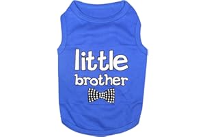 Parisian Pet Dog Cat Clothes Tee Shirts Little Brother and Sister T-Shirt