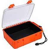 Wxvhji Dry Box for Boat Floating Waterproof Containers for Kayaking &amp; Boating - Crushproof Waterproof Storage Case for Phones Drybox with Rope &amp; Steel Hinges