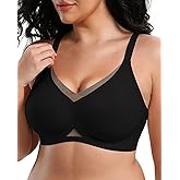 OXYIBRAS Jelly Bras for Women No Underwire Mesh Wireless Crossover Bra Seamless Full Coverage Lift T Shirt Sleep Bralettes