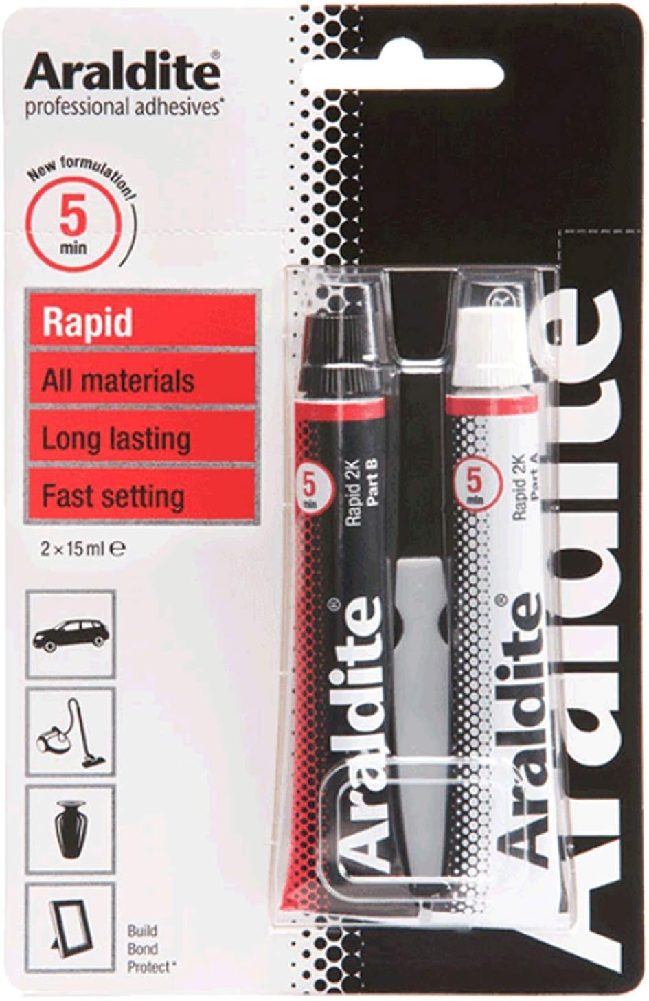 ARALDITE® ARA400005 Araldite Rapid 2Part Epoxy Adhesive Glue Tubes