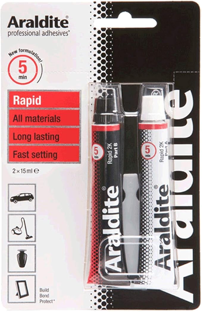 ARALDITE® ARA400005 Araldite Rapid 2Part Epoxy Adhesive Glue Tubes