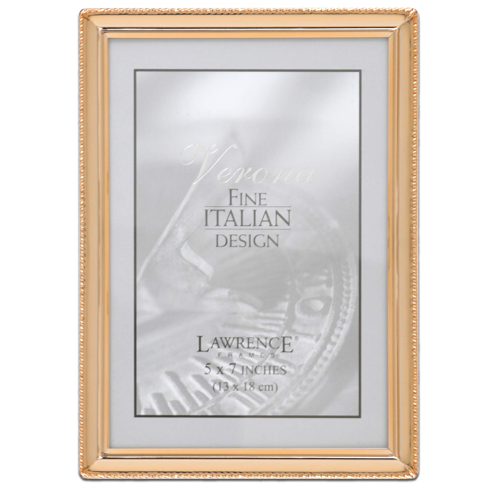 Lawrence Picture Frame, Metal, Gold, 5x7