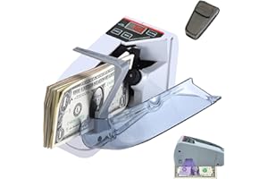 Money Counter Cosdio Portable Money Counter Mini Bill Cash Counting Machine Handy Suitable for Multi-Currency Handy Banknote Counter
