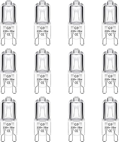 Caldarax 12 Pack G9 Halogen Bulbs 28W 2700K Dimmable 230V 320LM