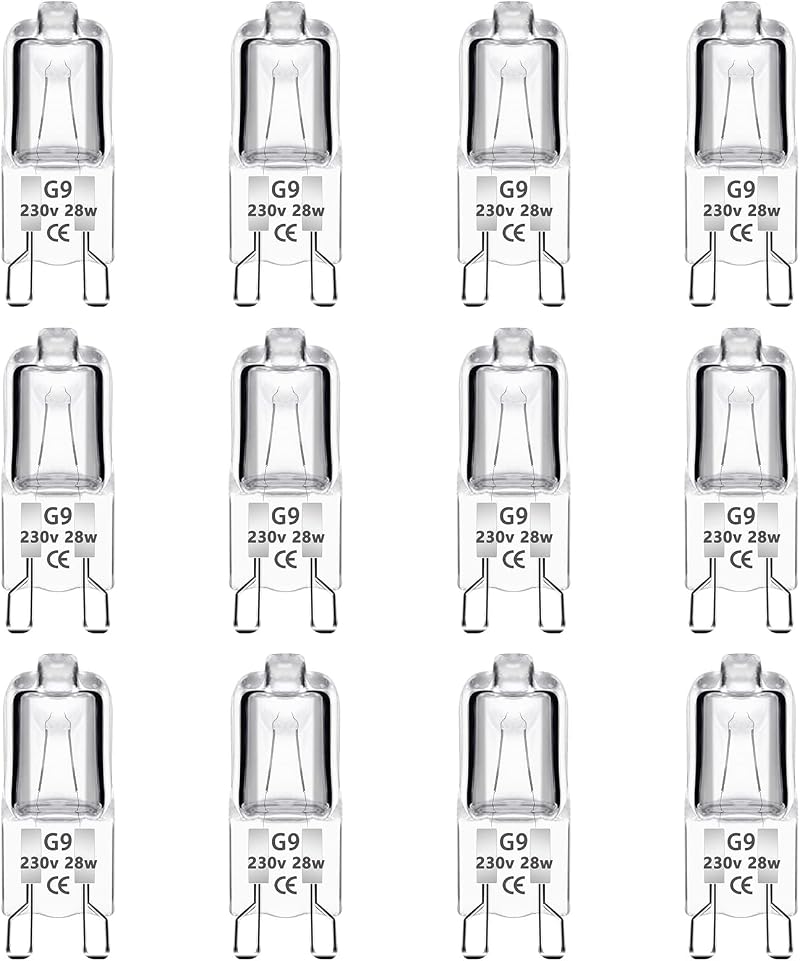 Caldarax 12 Pack G9 Halogen Bulbs 28W 2700K Dimmable 230V 320LM
