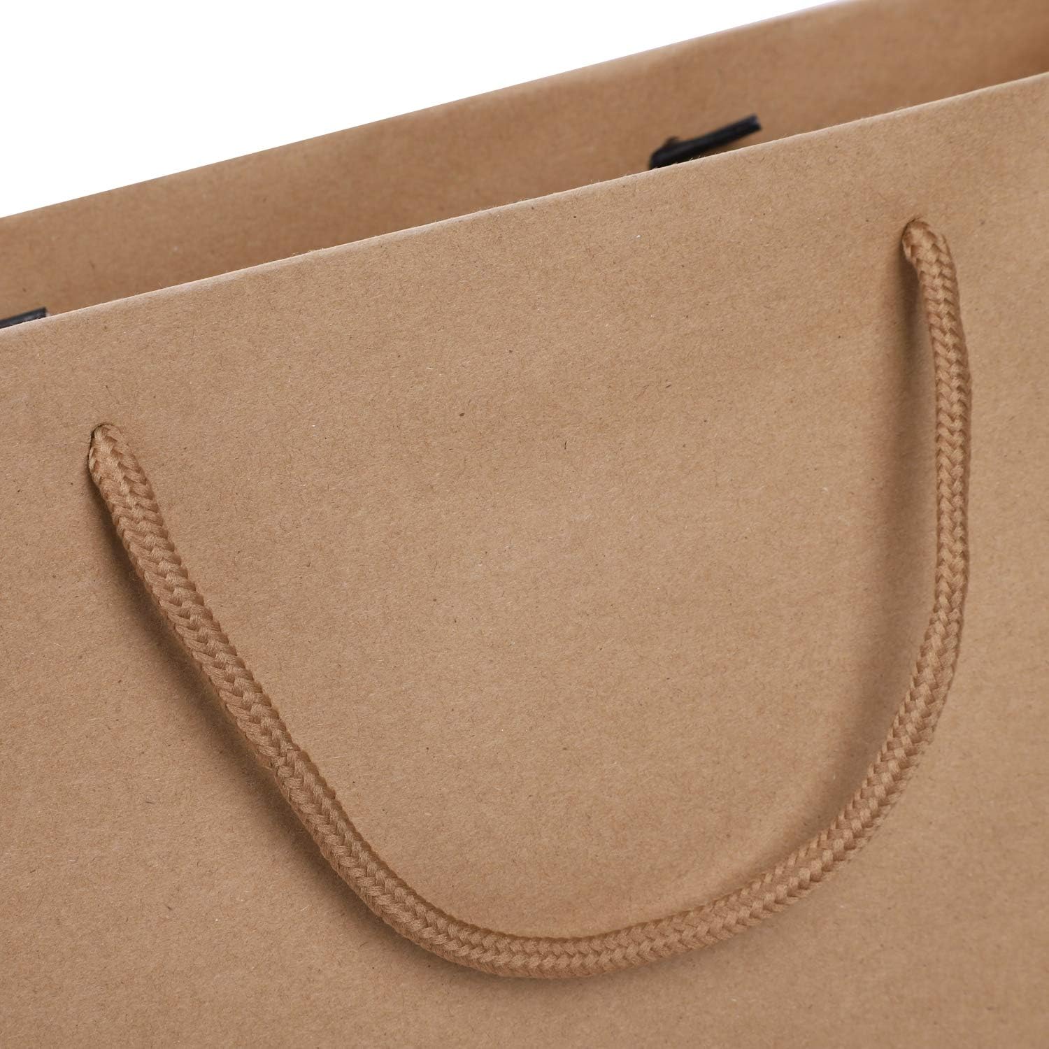 Qchomee 10 x Paper Carrier Bags Large Kraft Gift Bags Party Bags with Handle Reusable Bag Present Treat Bags Tote Bag for Birthday Wedding - Image 4