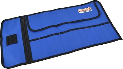 Faithfull FAIBR13 13 Pocket Tool Bit Roll Holder with Zip Compartment Nylon