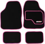 Sakura SS5309 Universal Car Mat Set Pink 4 Pieces Anti-Slip Backing
