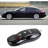Aojezoor Amethyst Compatible with Porsche Key Cover for Macan 2014-2024 Cayenne 2011-2017 Panamera 2010-2016 911 2013-2018 718 Boxster 2013-2016 Cayman 2013-2016 Car Remote Key Fob Cover Case Replace
