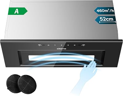 CIARRA CBCB5931B 52cm Integrated Cooker Hood 460m³/h Wave Control LED