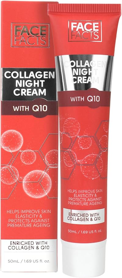 Face Facts Collagen Q10 Night Cream 50ml Ubiquinone Vitamin E