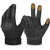 KUMGIM Tactical Gloves for Men, Motorcycle Military Combat Gloves Black Airsoft Gloves Touchscreen for Airsoft Outdoor Hunting Shooting Paintball Work Motorcycling Climbing