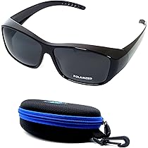 Solar Shield Fits Over Sunglasses Classic Elm Square (L) Blk