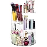 COYAHO 360° Rotating Makeup Organizer, Spinning Bathroom Organizer Countertop, Cosmetic Holder Shelf, Make Up Organizers and 